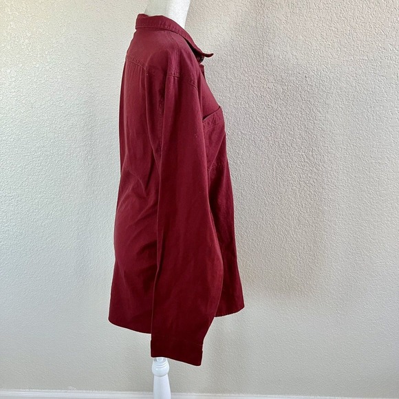 Levis Shirt Mens XXLarge Maroon Red Button Up Red Tab Long Sleeve Casual Strauss - Picture 8 of 13
